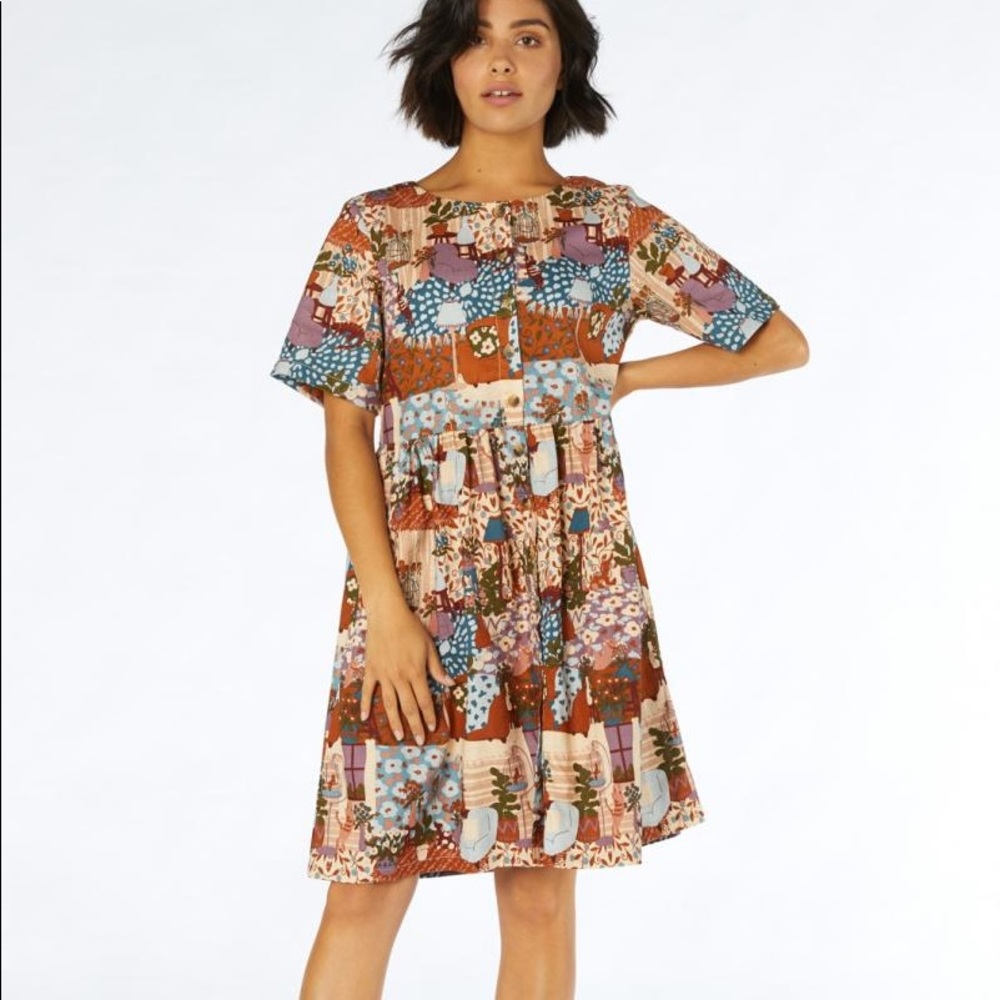 Modcloth Princess Highway Lounge Cats Dress AU10